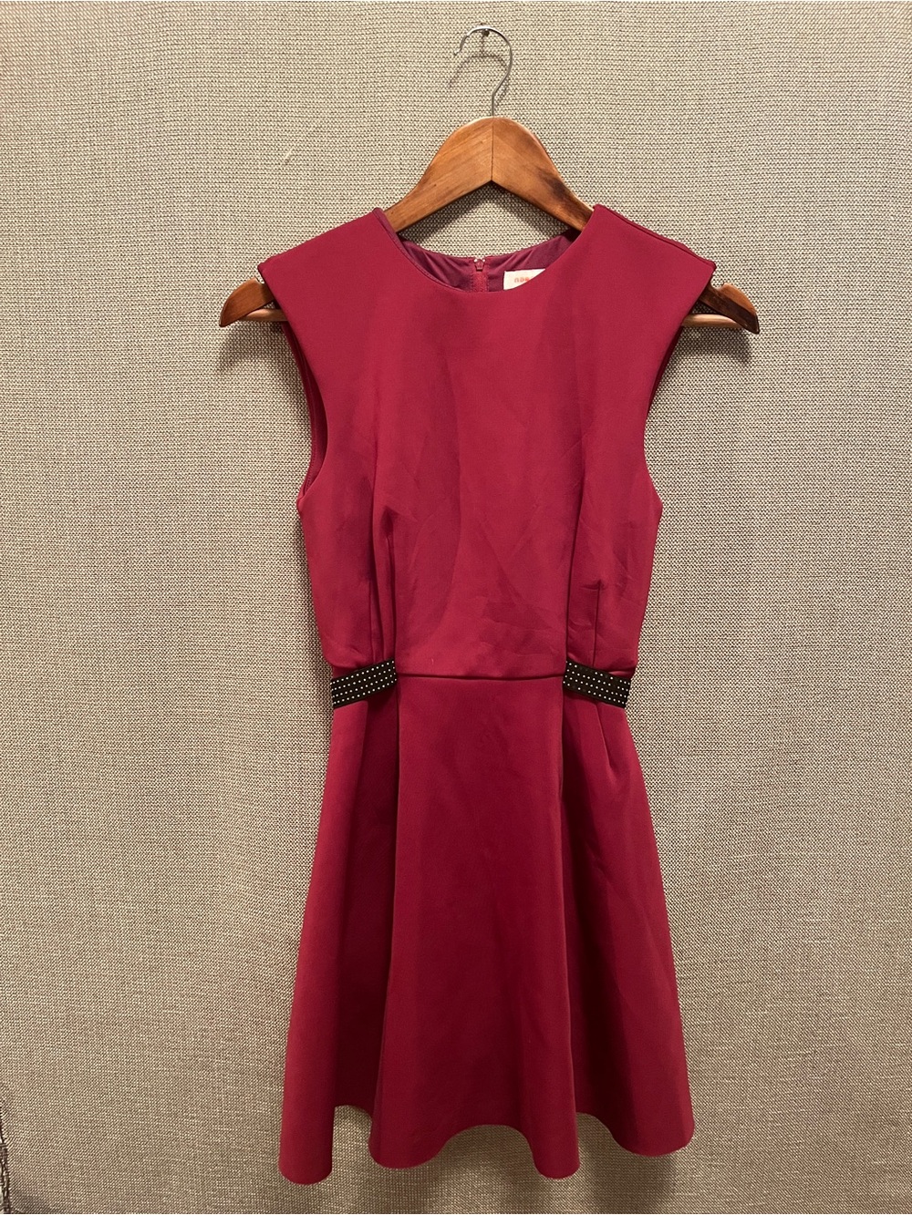 Sleeveless Raspberry A-Line Mini Dress